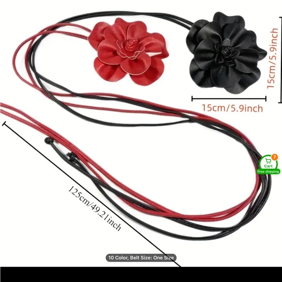 Elegant Vintage Camellia Belt in Bohemian Style. - Picture 8 of 8